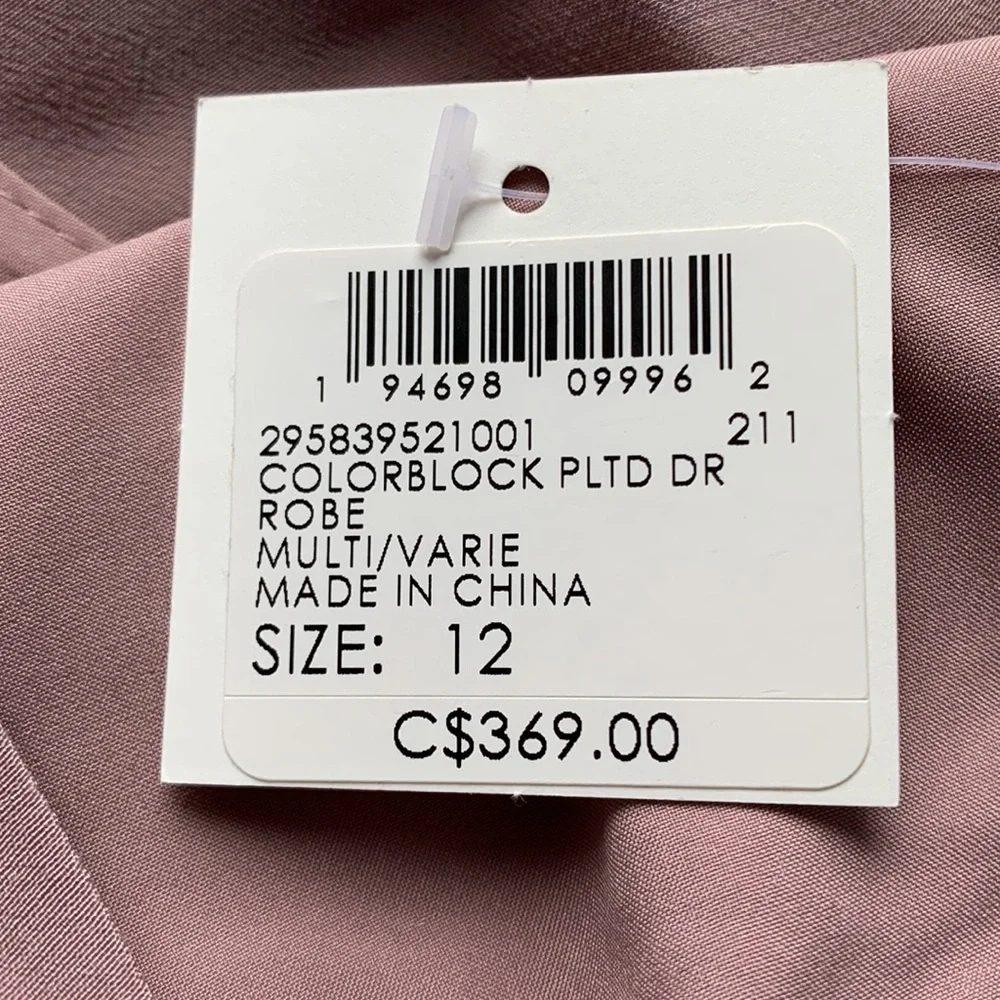❤️❤️❤️Club Monaco Colorblock Pleated Maxi Dress size 10❤️❤️❤️ - Picture 6 of 8